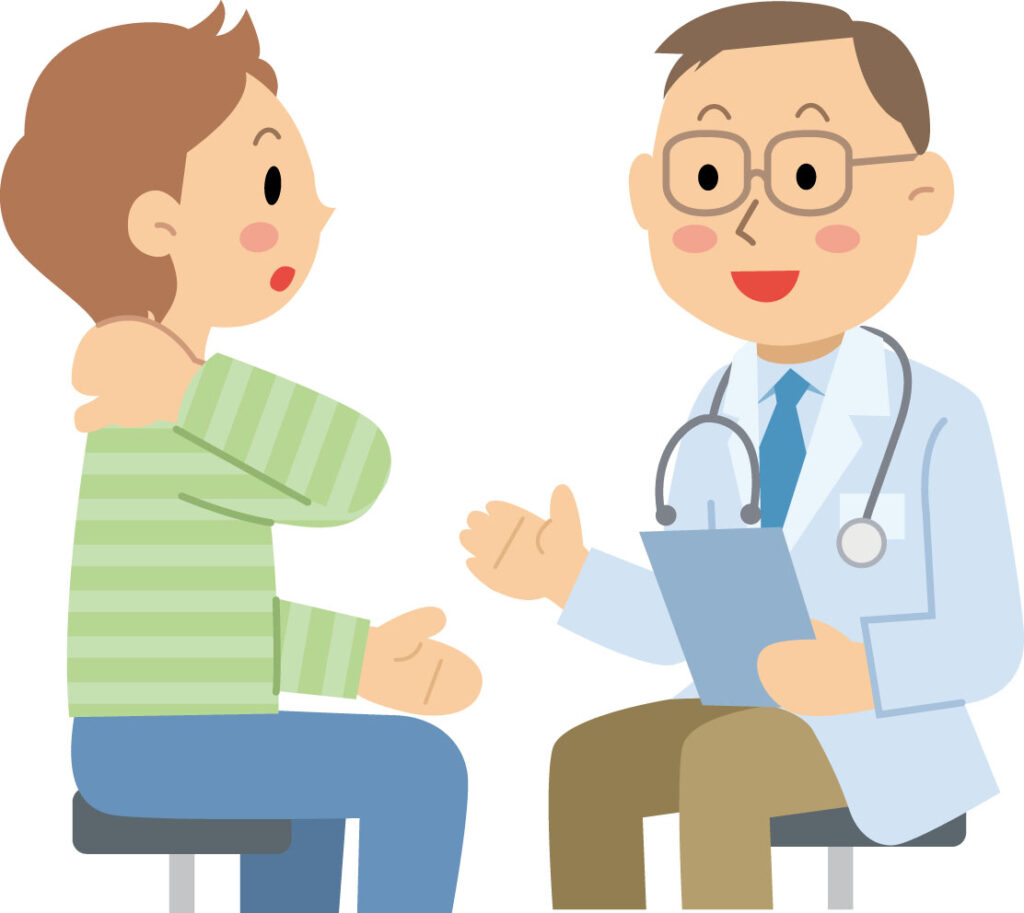 医師による診察のイラスト