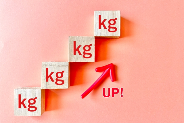 板橋の産後骨盤矯正院に来る患者の体重増加の図解